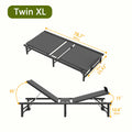 Adjustable Bed Frame,Twin Xl Size 2 Motor Design, Independent Head And Foot Incline, Zero Gravity, Tv And Head Tilt Presets, 450 Lbs Capacity Twin Xl Black Iron Bedroom American Design Bed Frame