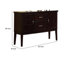 Plywood Poplar Wood Buffet Server, Espresso Espresso Wood