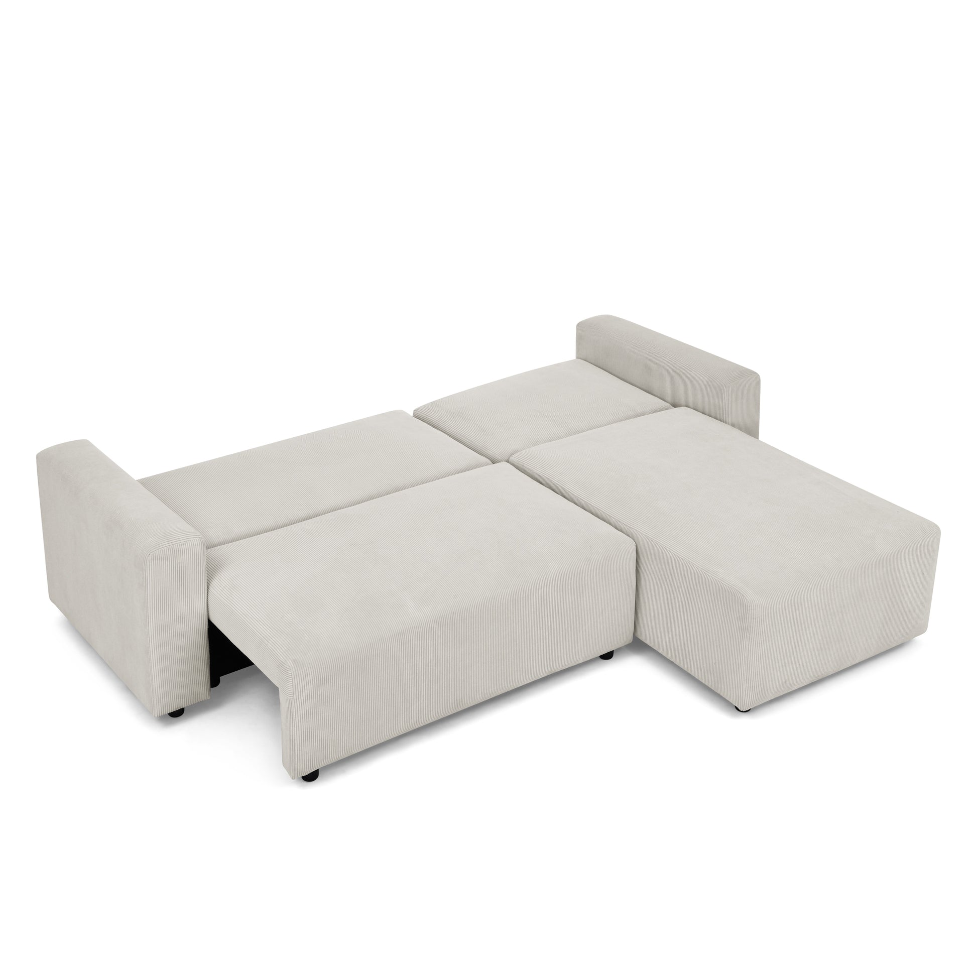 Modular Corduroy Upholstered 3 Seater Sofa Bed With Storage For Home Apartment Office Living Room, Free Combination, L Shapedbeige Beige Wood Primary Living Space Medium Soft Pillow Back Eucalyptus Square Arms Foam Corduroy 3 Seat