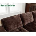 Arrived 5 Seat Modular Sofa,With Storage Ottoman, Convertible Sectional Sofa, L Shaped Couchreversible Chaise ,Riveted Sofa,Chenille, Brown Brown Polyester Wood Primary Living Space Medium Soft Cushion Back Modern Square Arms Foam Metal & Wood 5 Seat