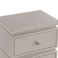 Ivory 2 Drawer Accent Table With Faux Diamonds Border Ivory Primary Living Space Traditional Drawers Rectangular Mdf