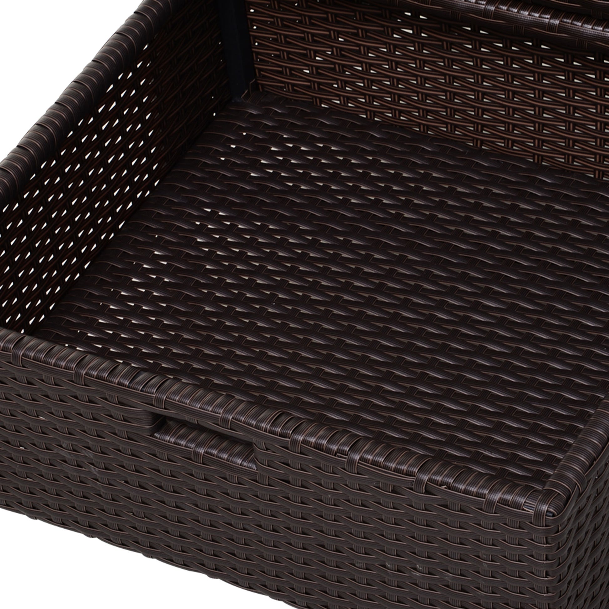 Outsunny Outdoor Towel Cabinet, Pe Rattan Pool Storage Organizer, Freestanding Outdoor Towel Rack For Pool With 3 Drawers And Weather Safe Material, Brown Brown Rattan