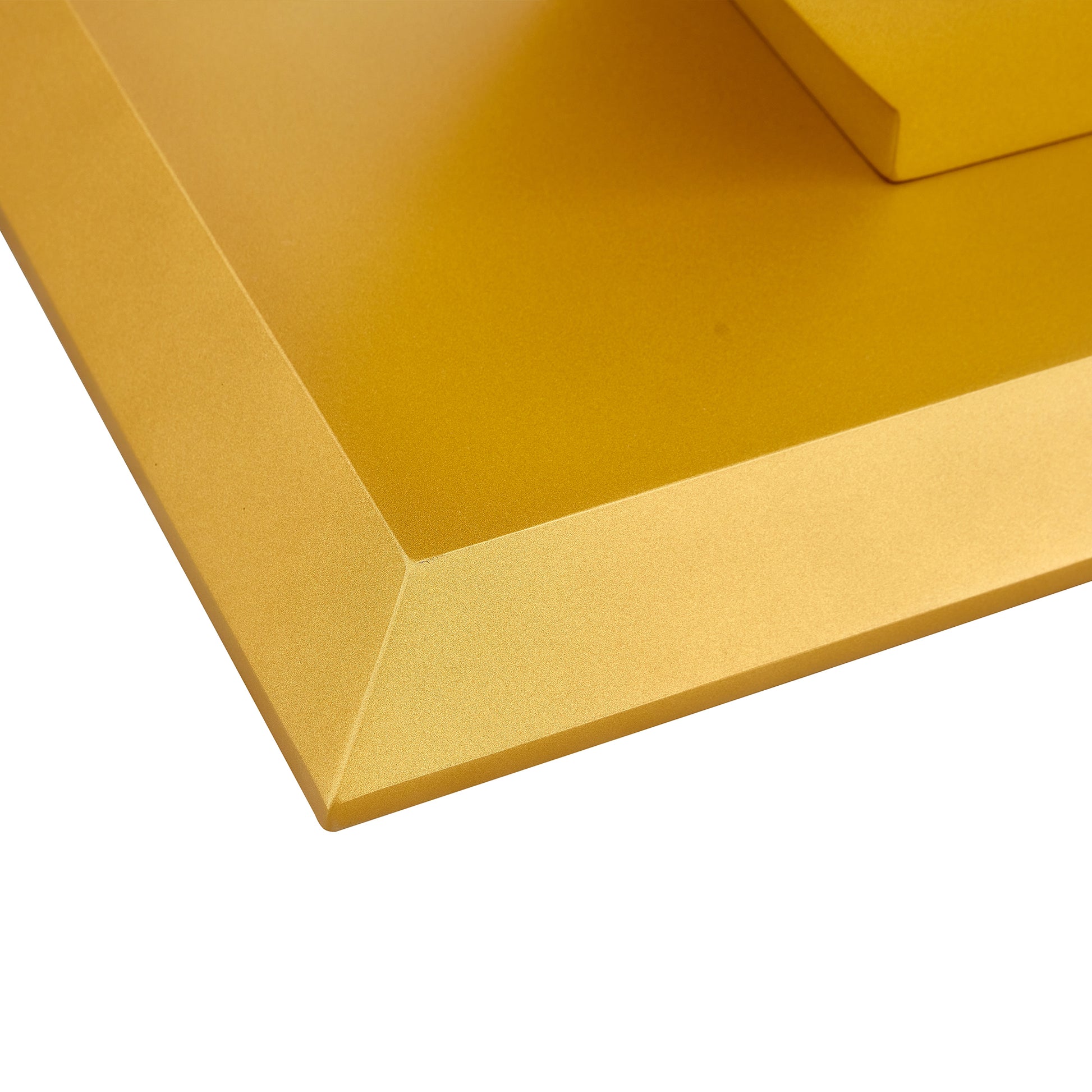 Modern And Simple Rectangular Glass Dining Table In White With A Pattern, 0.39 "White Top And Gold Legs, Suitable For Entrance And Living Room. White Glass