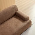 Wks9 Camel Sofa, Modern Simplicity, Durable Fabric, Solid Wood Frame, High Density Sponge Filler Camel Fabric 3 Seat