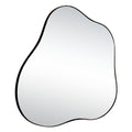 Irregular Cloud Shaped Metal Accent Wall Mirror Black And Silver Art Deco,Modern Metal
