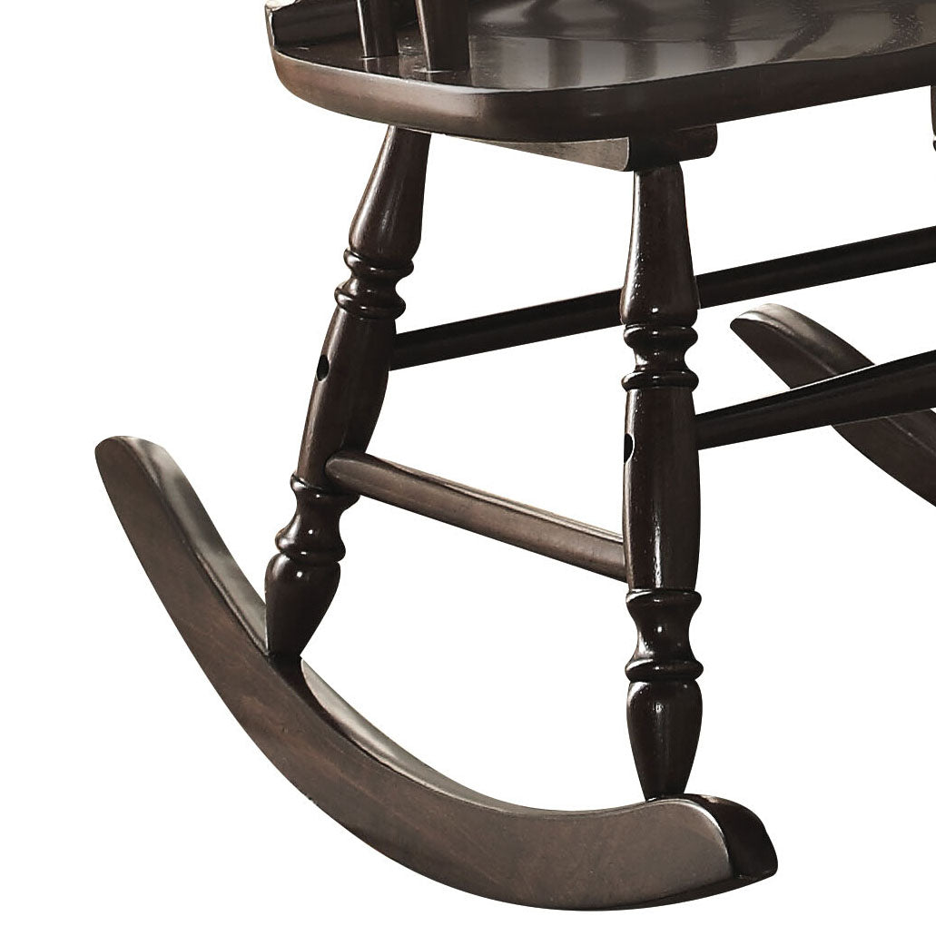 Arlo Black Finish Rocking Chair Black Synthetic Wood