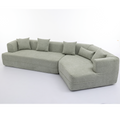 And Upgraded Extended Edition Modular Sofamodern Minimalist Style Sofa, Upholsteredfree Combination, Round Fiber Fabric, Anti Wrinkle Fabric,Dimension Extension,Green Green Polyester Primary Living Space Medium Soft Tight Back Modern Flared Arms Fiber