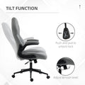 Vinsetto Gaming Chair With Flip Up Arm, High Back Desk Computer Chair, Gamer Chair With Adjustable Height And Swivel Wheellight Gray Light Gray Polyester