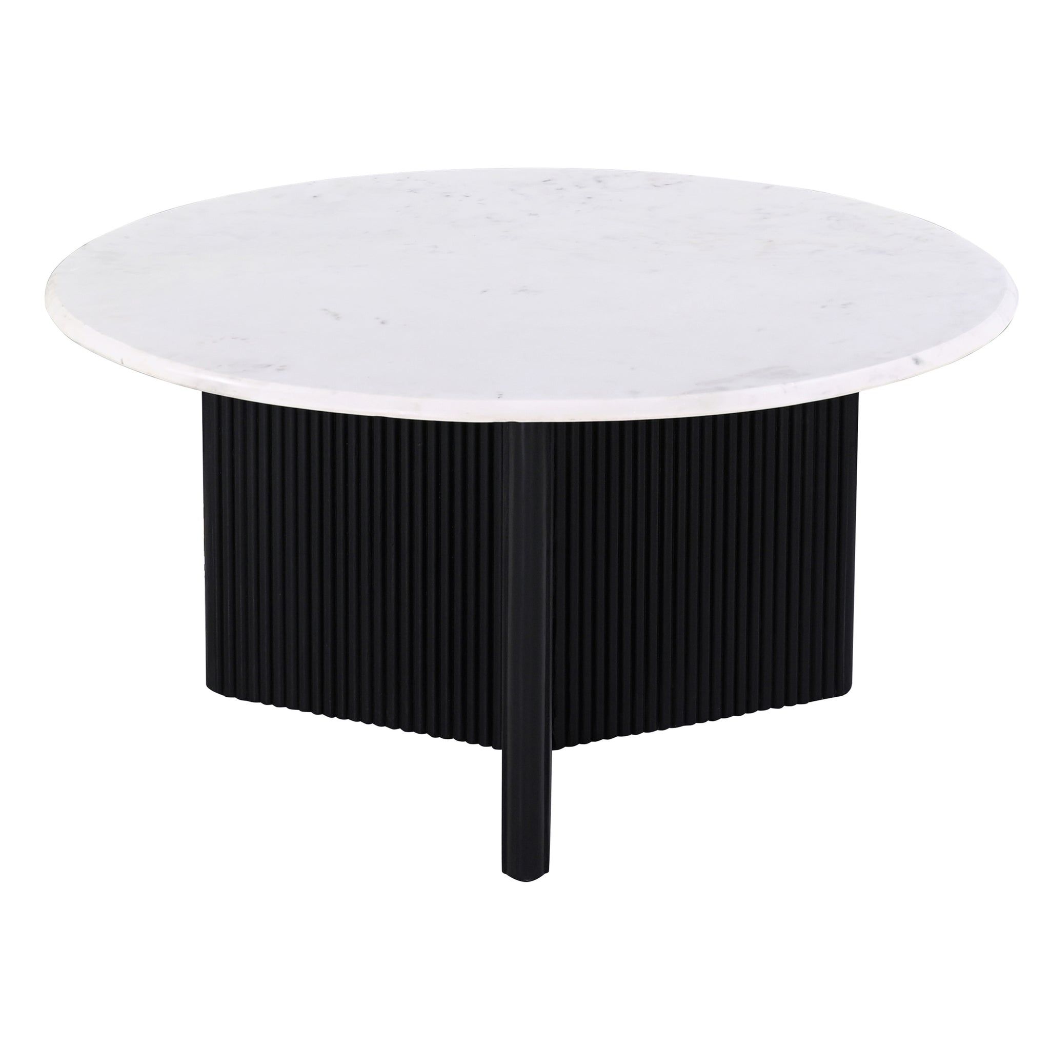Luxurious Round Mable Topped Pedestal Coffee Table, Living Room Sofa Side Table, White Black Black White Primary Living Space Industrial Freestanding Mango Coffee & End Tables Round Marble,Solid Wood Pedestal