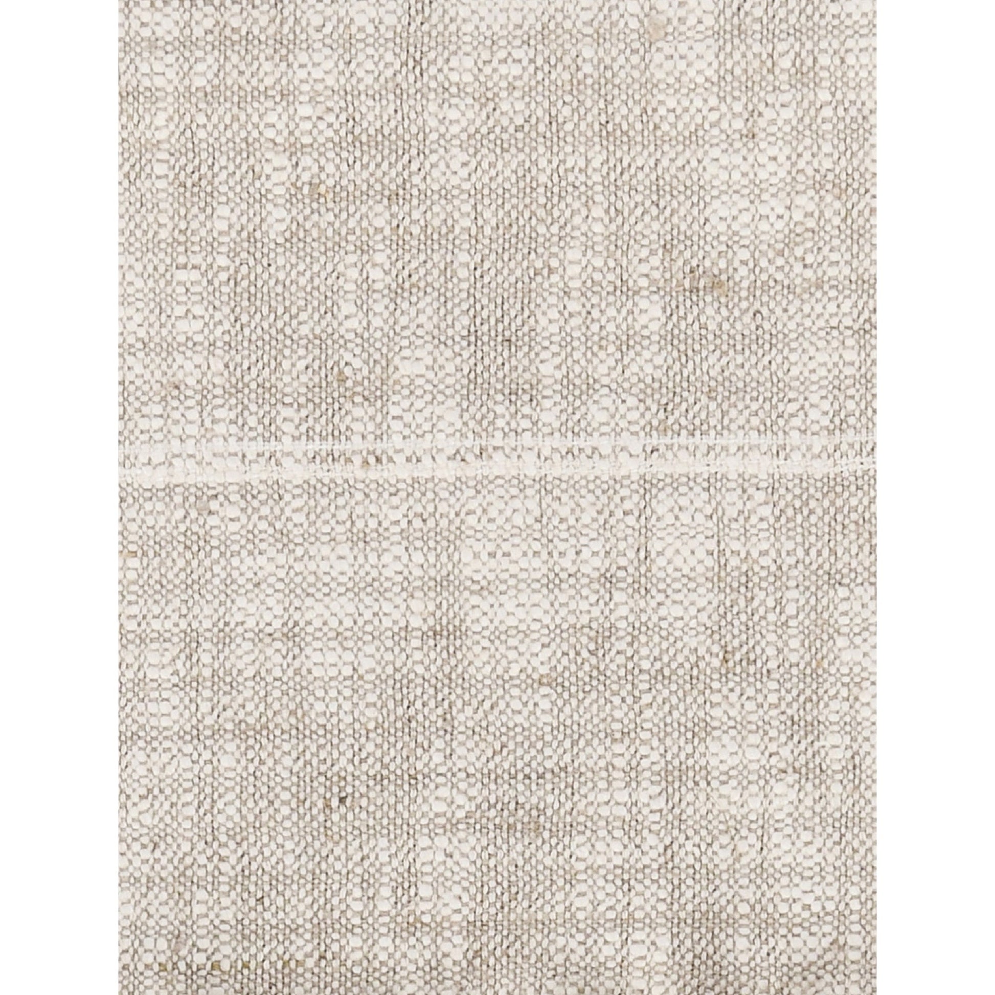Uno 50 Inch Throw Blanket, Cotton And Linen, Woven Striped Design, Beige Beige Cotton Linen