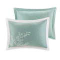 Oversized Cotton Jacquard Comforter Set Aqua King King Aqua Cotton