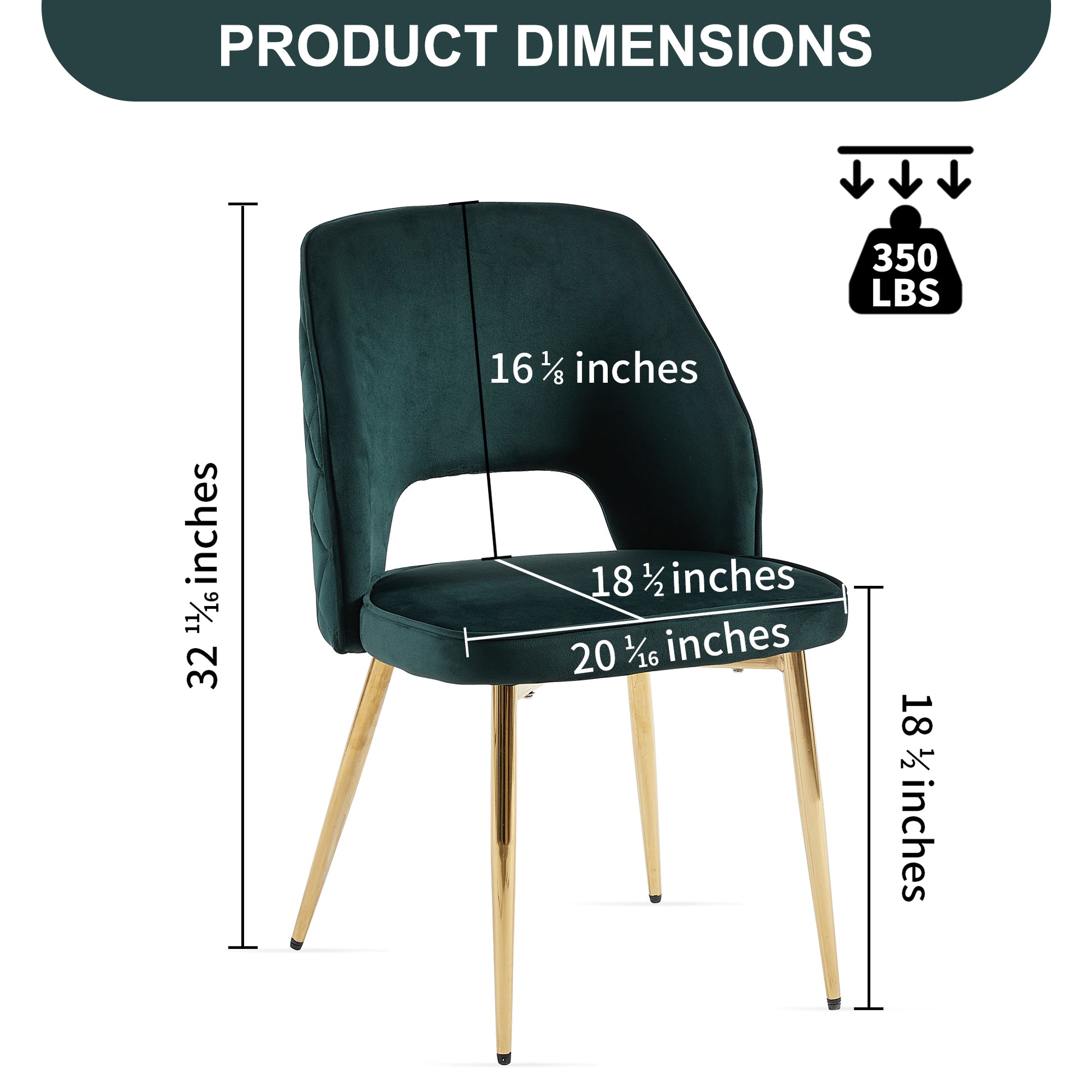 Dark Green Velvet Dining Chairs With Metal Legs And Hollow Back Upholstered Dining Chairs Set Of 4 Metal Dark Green Dining Room Foam Dry Clean Modern Dining Chairs Velvet