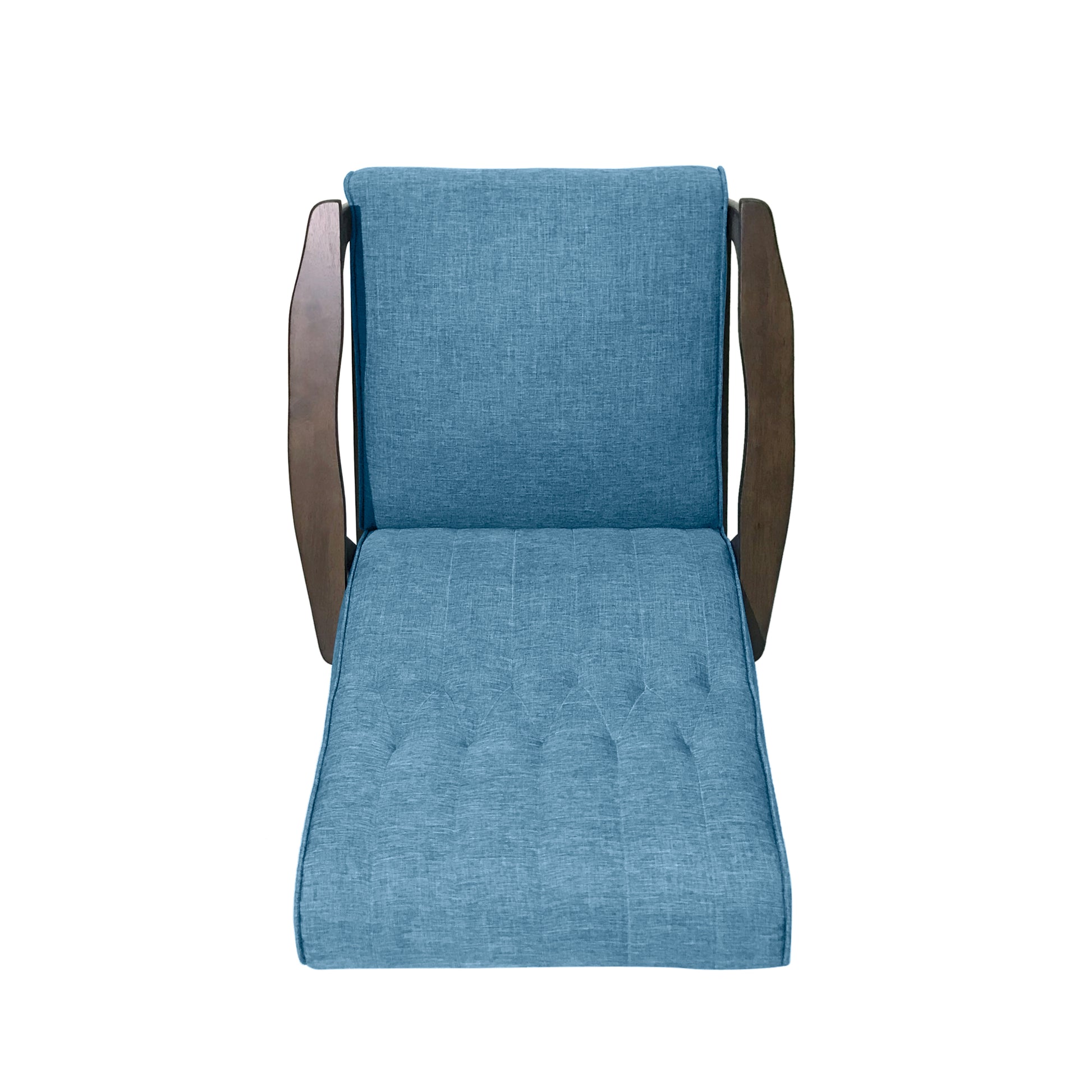 Accent Chair Blue Fabric