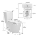 1.1 1.6 Gpf Elongated Comfort Height Floor Mounted One Piece Toiletcupc Certified, Watersense Cetified, Ceramic, White Color, Soft Close Seat White Ceramic