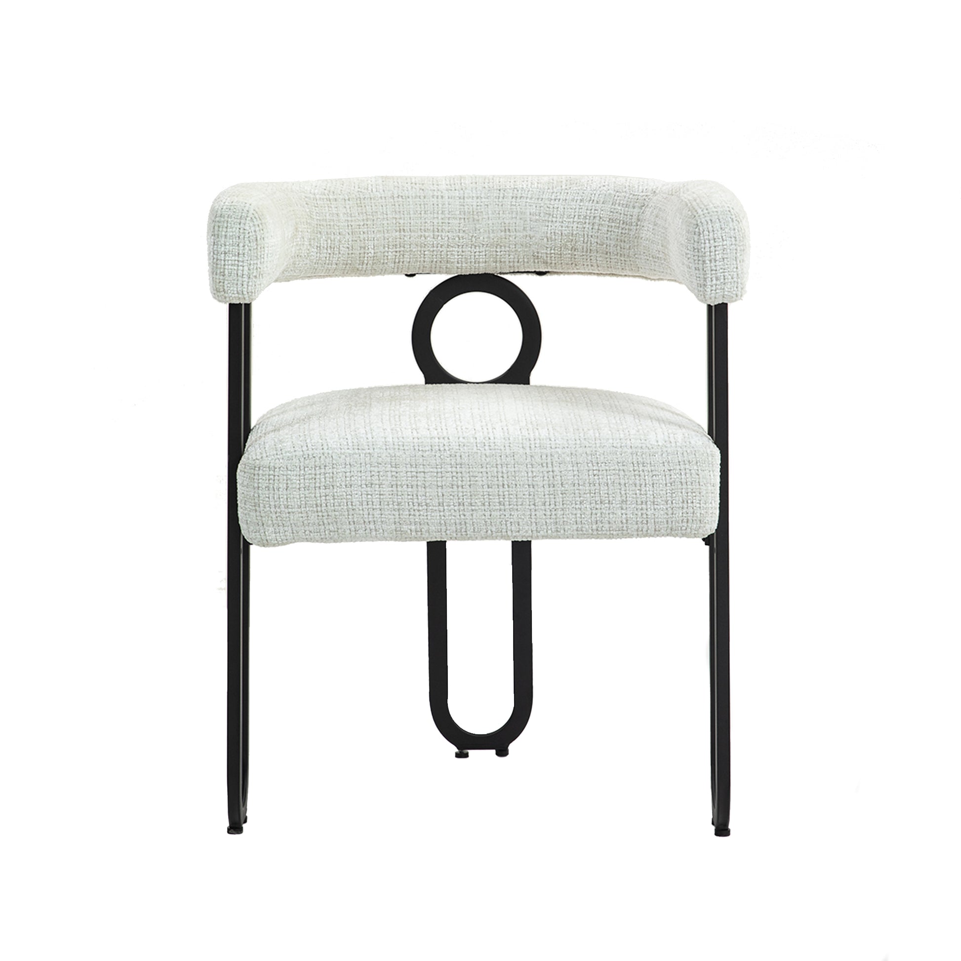 Coolmore Contemporary Designed Chenille Fabric Upholstered Accent Dining Chair Barrel Side Chairs Kitchen Armchair For Living Room Set Of 2 Beige Chenille Beige Dining Room Foam Chenille