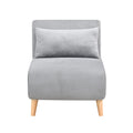 1Pc Sofa Futon Convertible Sleeper Modern Sleek Active Reclining Chair Chaise Sleeper Day Bed Stylish Contemporary Accent Chair Grey Grey Contemporary,Modern Wood