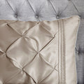 7 Piece Tufted Comforter Set Taupe Cal King California King Taupe Polyester