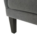Hi Back Studded Chair,Arm Chair,Living Room, Study And Bedroom Grey Fabric