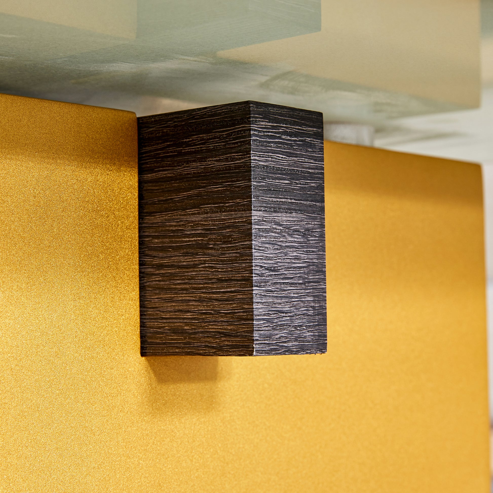 Modern Minimalist Tempered Glass With Sticker Desktop Coffee Table And Dining Table, Paired With Golden Mdf Decorative Columns. Computer Desk. Game Table. Ct 1546 Golden Mdf Glass