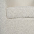 Teddy Velvet Swivel Chair, White, No Installation Required White Teddy