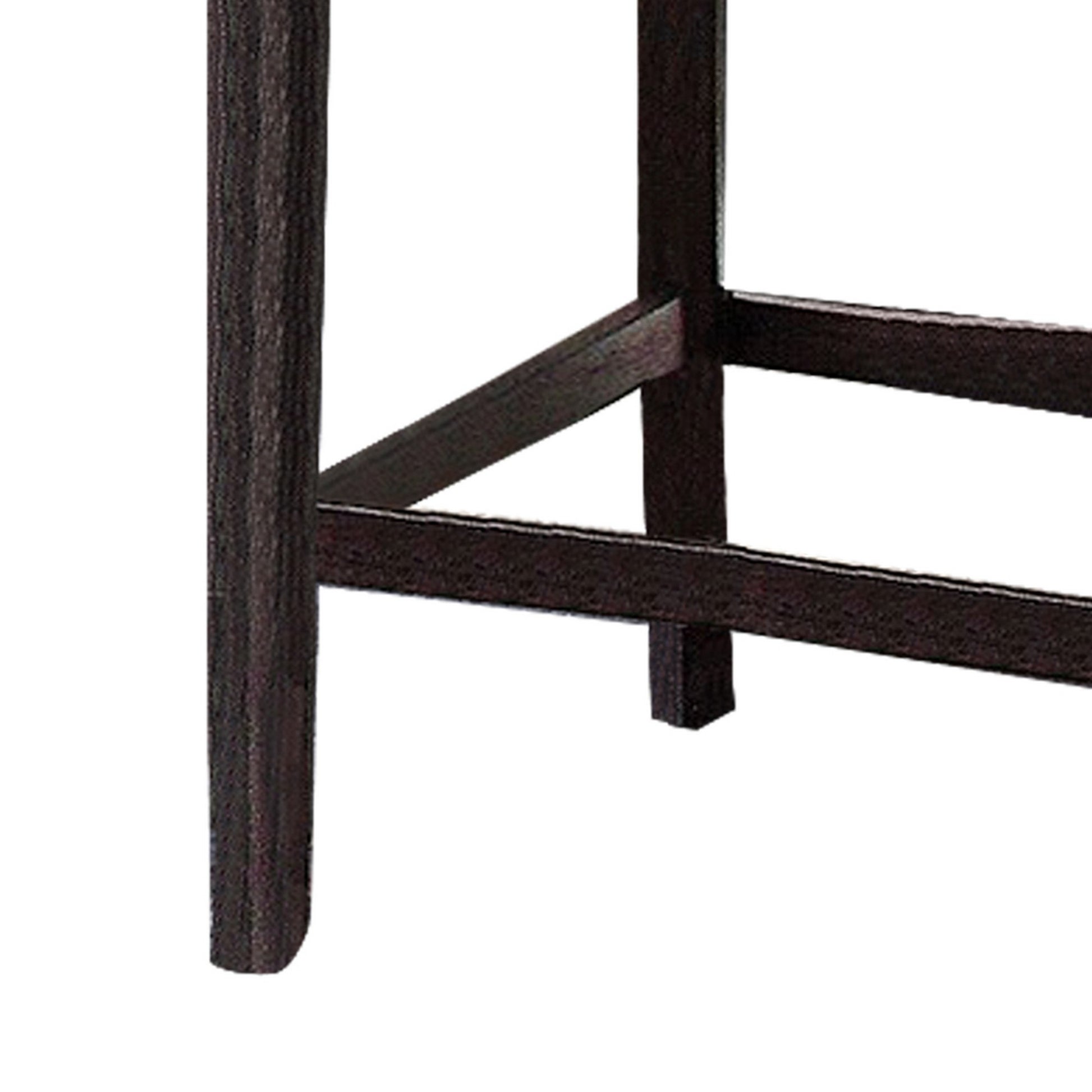 Fabric Counter Height Chairs With Curved Back, Set Of 2, Blue And Brown Blue Solid Wood