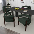 Coolmore Modern Accent Chair Teddy Upholstered Armchair With Open Back 3 Legs Barrel Dining Chair Comfy Side Chair For Living Room Bedroom Dining Room Set Of 2 Emerald Emerald Primary Living Space