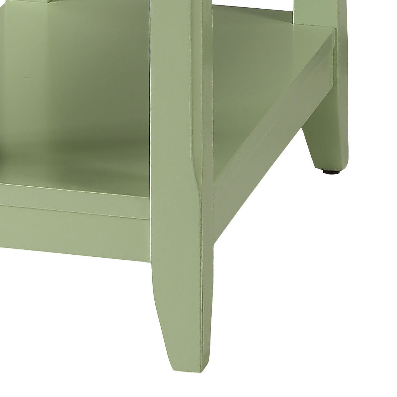 Light Green Accent Table With Bottom Shelf Light Green Primary Living Space Transitional Drawers Rectangular Wood