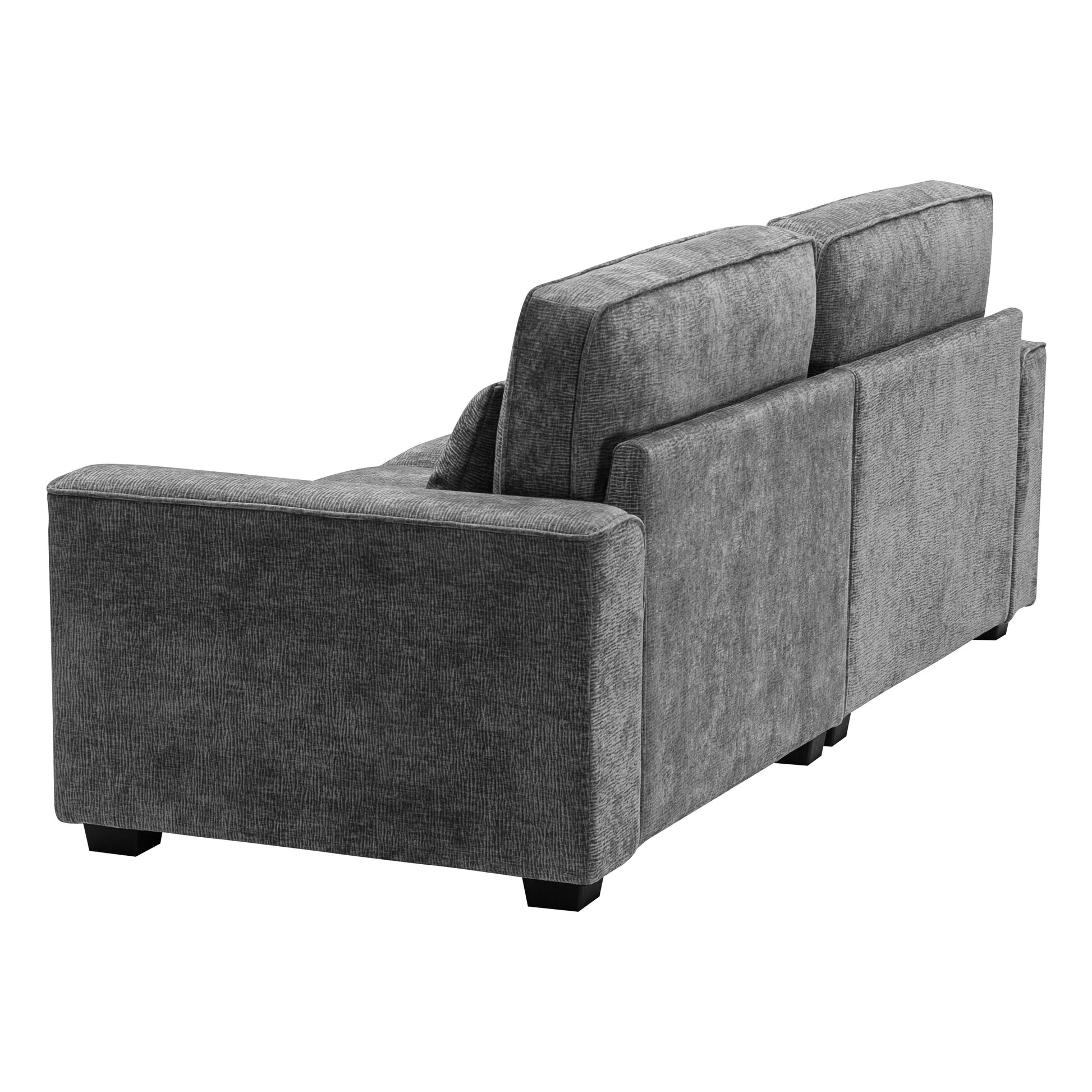Cozy Duo Grey Loveseat Sofa Grey Solid Wood Mdf 2 Seat