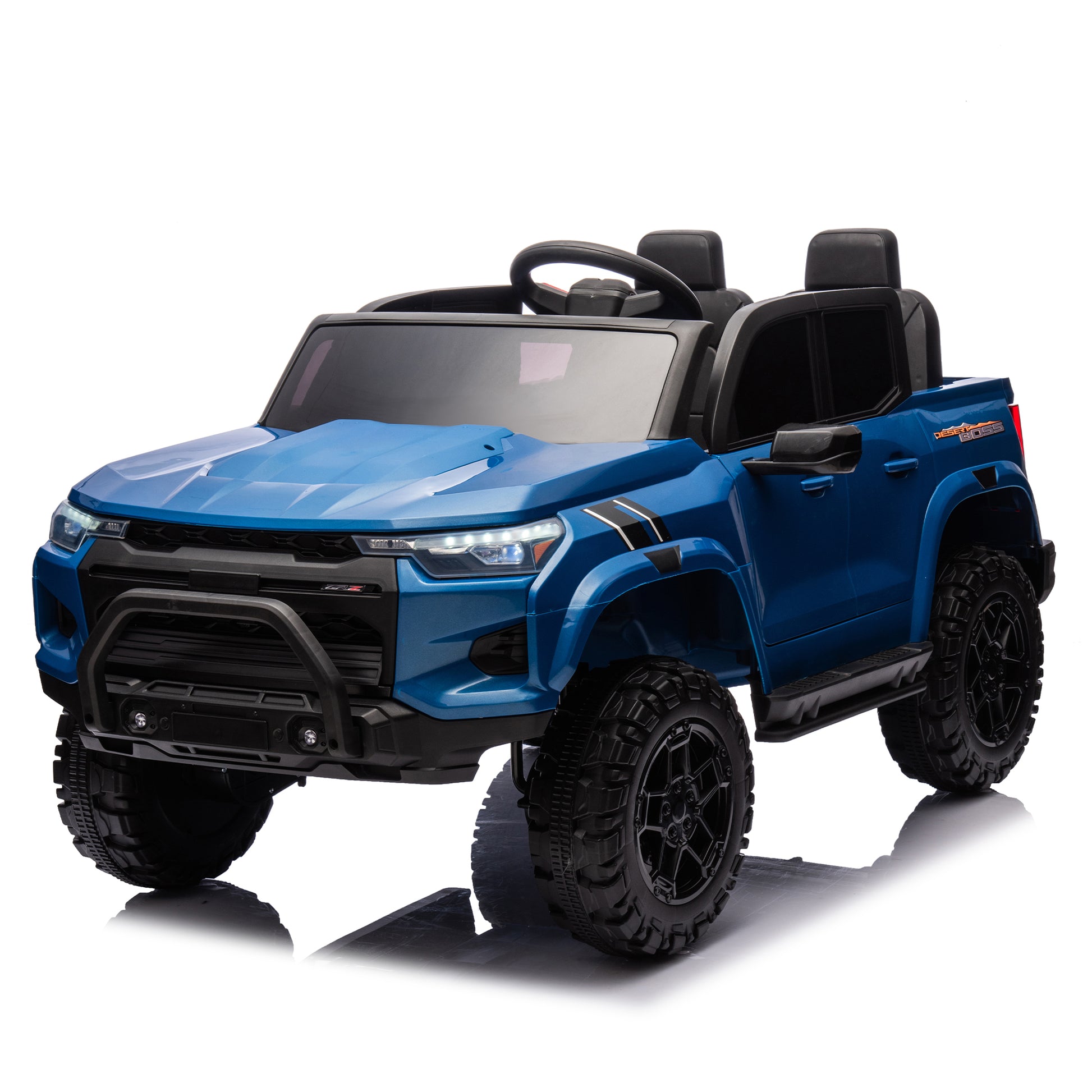 24V10A Two Seater Kids Ride On Electric Pickup, Kids Ride On Toy W Parents Remote Control,4Wd 800W Motors,Two Safety Belts,High Gate Safety Design,Usb,Bluetooth, Speed 2.49 3.73Mph For Kids Aged 3 .