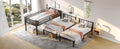 Twin Over Twin & Twin Bunk Beds For 3, Twin Xl Over Twin & Twin Bunk Bed Metal Triple Bunk Bed, Black Twin Black Metal