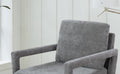Mid Century Armchairaccent Chair With Chenille Armrest & Soft Cushion For Living Room, Bedroom, Home Office, Study, Grey Gray Light Brown Primary Living Space American Design,Modern Birch Foam Wood Fabric