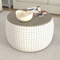 Revel White Storage Ottoman White Foam Engineered Wood