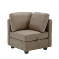 Palmilla Corner Sofa Brown Brown Polyester 1 Seat