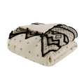 3 Piece Cotton And Flax Linen Blend Comforter Set Natural Full Queen Queen White Black Cotton