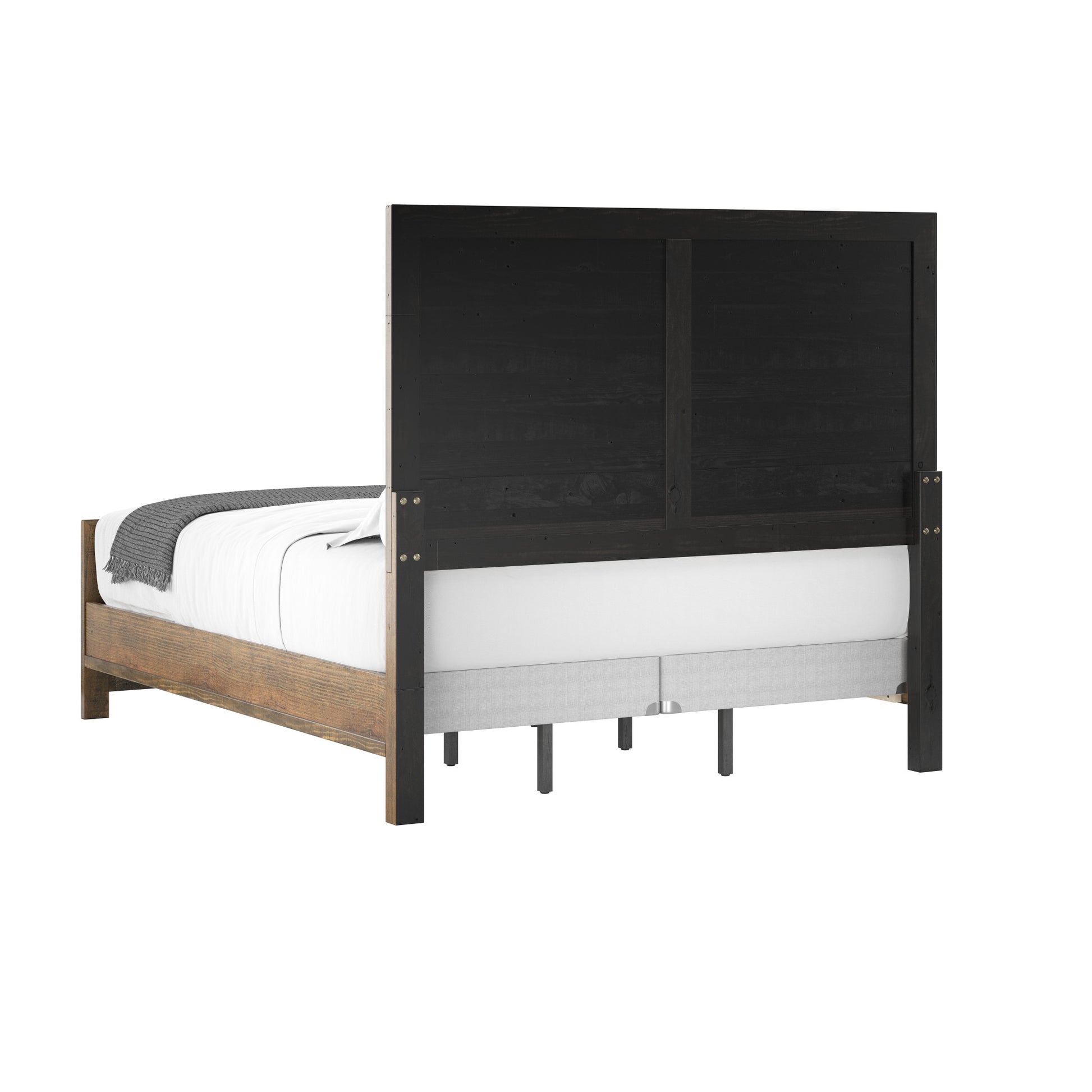 Lisque Brown Queen Bed Queen Brown Solid Wood