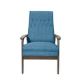 Accent Chair Blue Fabric