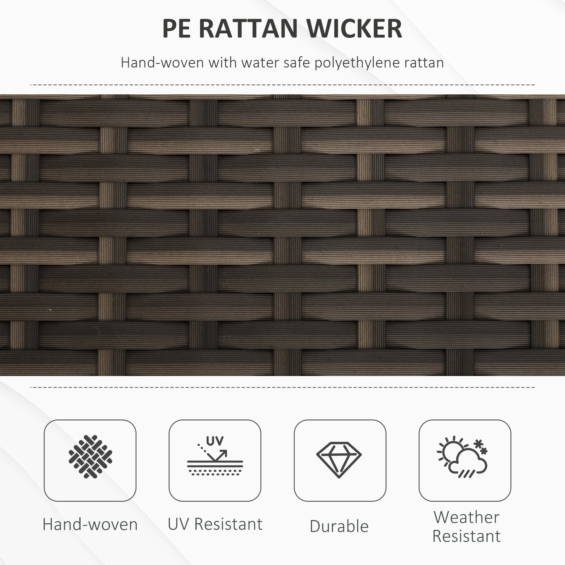 Outsunny 27 Gallon Patio Wicker Storage Bench, Outdoor Pe Rattan Patio Furniture, 2 In 1 Large Capacity Rectangle Garden Storage Box With Handles And Cushion, Red Red Steel