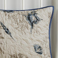 Brushed Microfiber Quilt Set With Throw Pillows Blue Twin Twin Xl Twin Blue Polyester