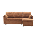United We Win Furniture, Modular L Shaped Sofa, Modular Long Sofa With Reversible Chaise Lounge, Sofa Bed, Sleeper Sofa, Modular Sofa Combination With Storage Seats. Brown Chenille 3 Seat