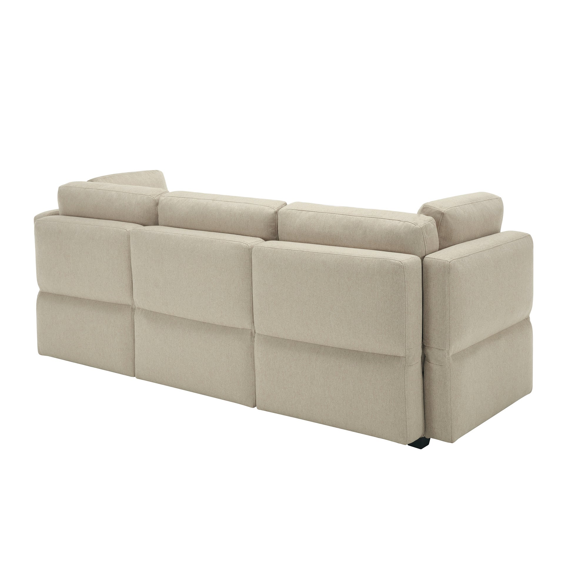 Oversized Modular Sectional Convertible Fabric Sofa Set,Extra Large Sectional Storage Seat Couch For Living Room, 3 Seat Modern Modular Sofa Beige Beige Polyester 3 Seat