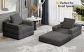 Single Sofa Chair That Converts To A Single Sofa Bed For Living Room, Guest Room, Playroom, Dark Grey Dark Grey Primary Living Space Modern Foam Linen
