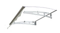 Garlugh Da4734C Series Door Window Awning Made Of 0.137 Inch Thick Crystal Solid Polycarbonate Sheet And Aluminum Alloy With Valance In Size Of 47