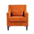 Coolmore Modern Accent Chair,Upholstered Armchair With Scooped Arms For Bedroom,Apartment,Studio,Office,Waiting Room Orange Corduroy Orange Primary Living Space Foam Corduroy