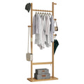 Coat Racks Solid Wood Hanger 23.6* 11*64.1In Solid Environmental Protection Easy To Assemble Beautiful Can Be Placed In The Bedroom Entrance Living Room Burly Wood Natural Wood Wash Light Brown