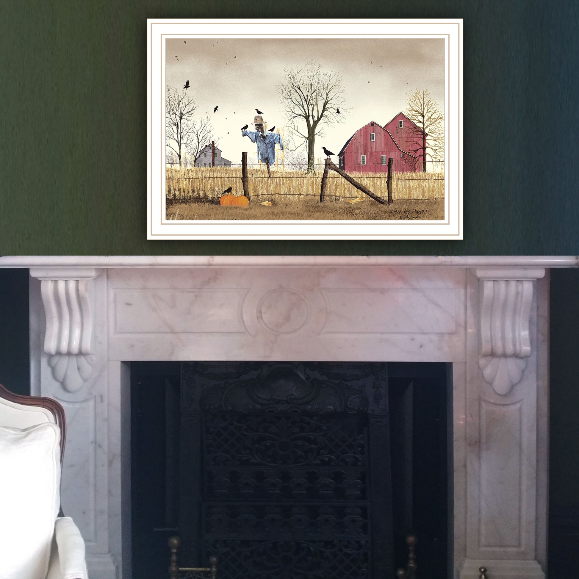 After The Harvest White Framed Wall Art For Living Room, Bedroom Wall Art Print For Home Decor By Billy Jacobs Multicolor Wood Paper