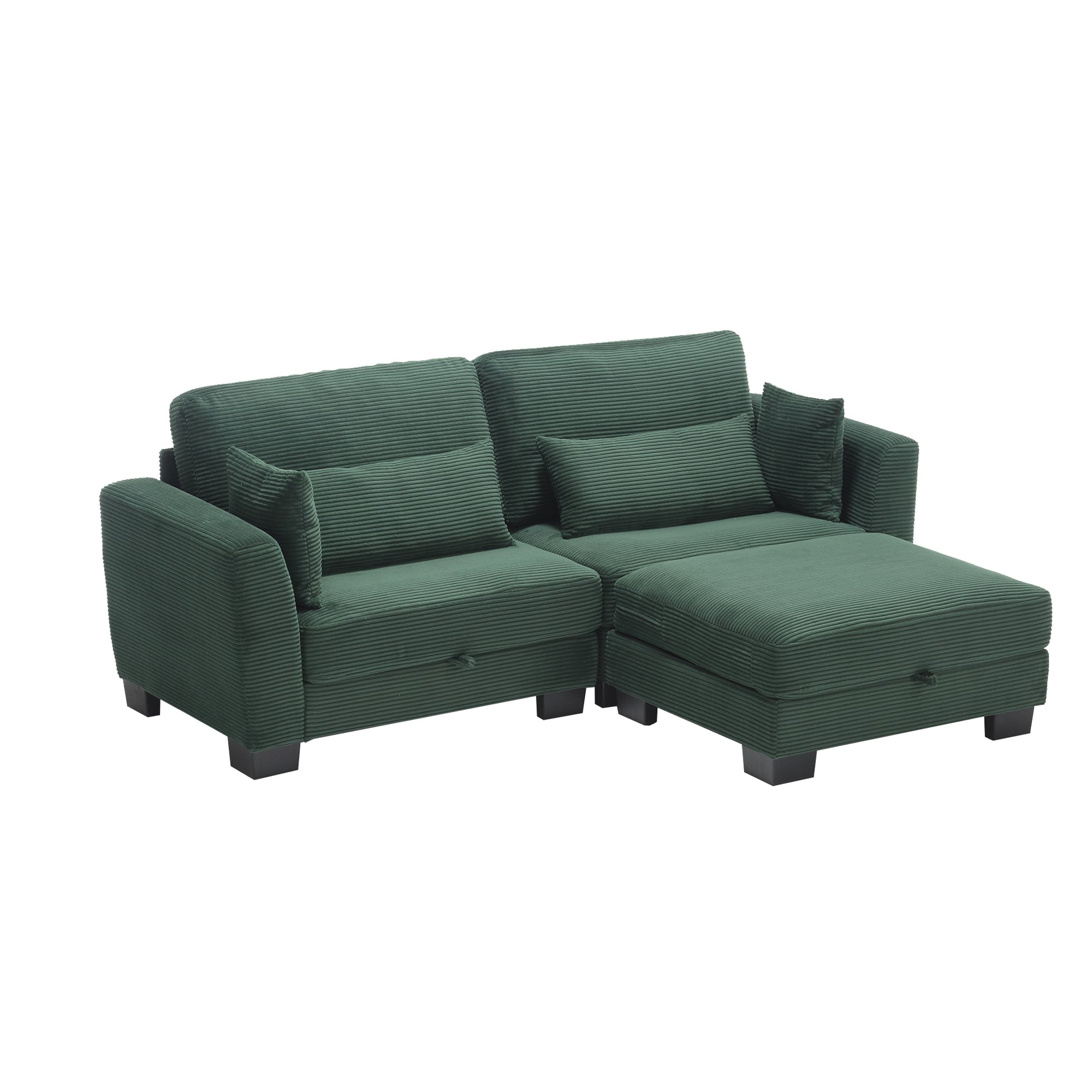 United Modular Sectional Sofa L Shaped Modular Couch With Reversible Chaise Modular Sofa Sectional Couch With Storage Seats Emerald Velvet 2 Seat