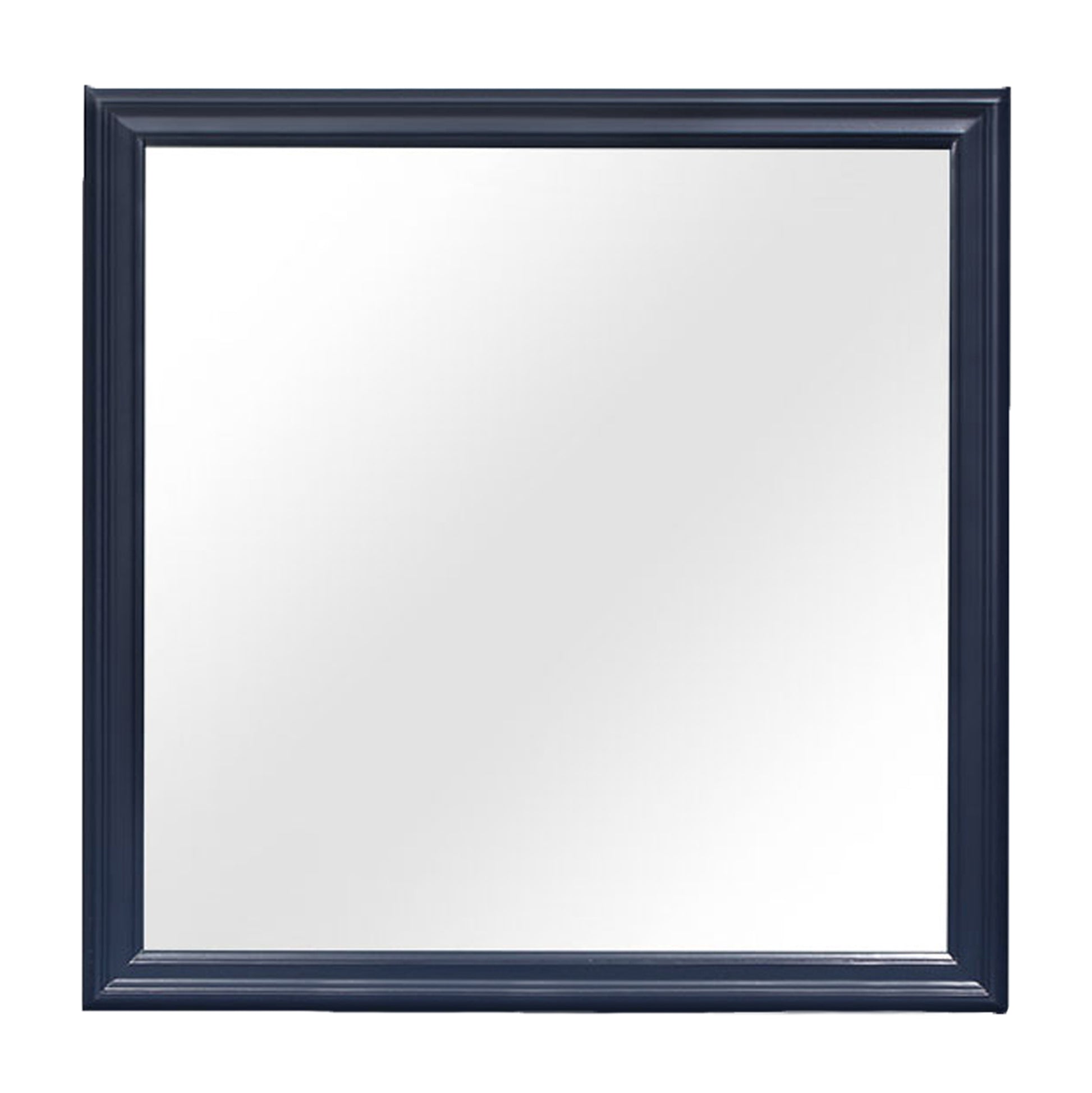 Charlston Blue Mirror Blue Solid Wood Mdf