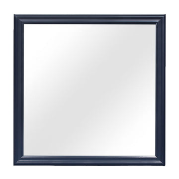 Charlston Blue Mirror Blue Solid Wood Mdf