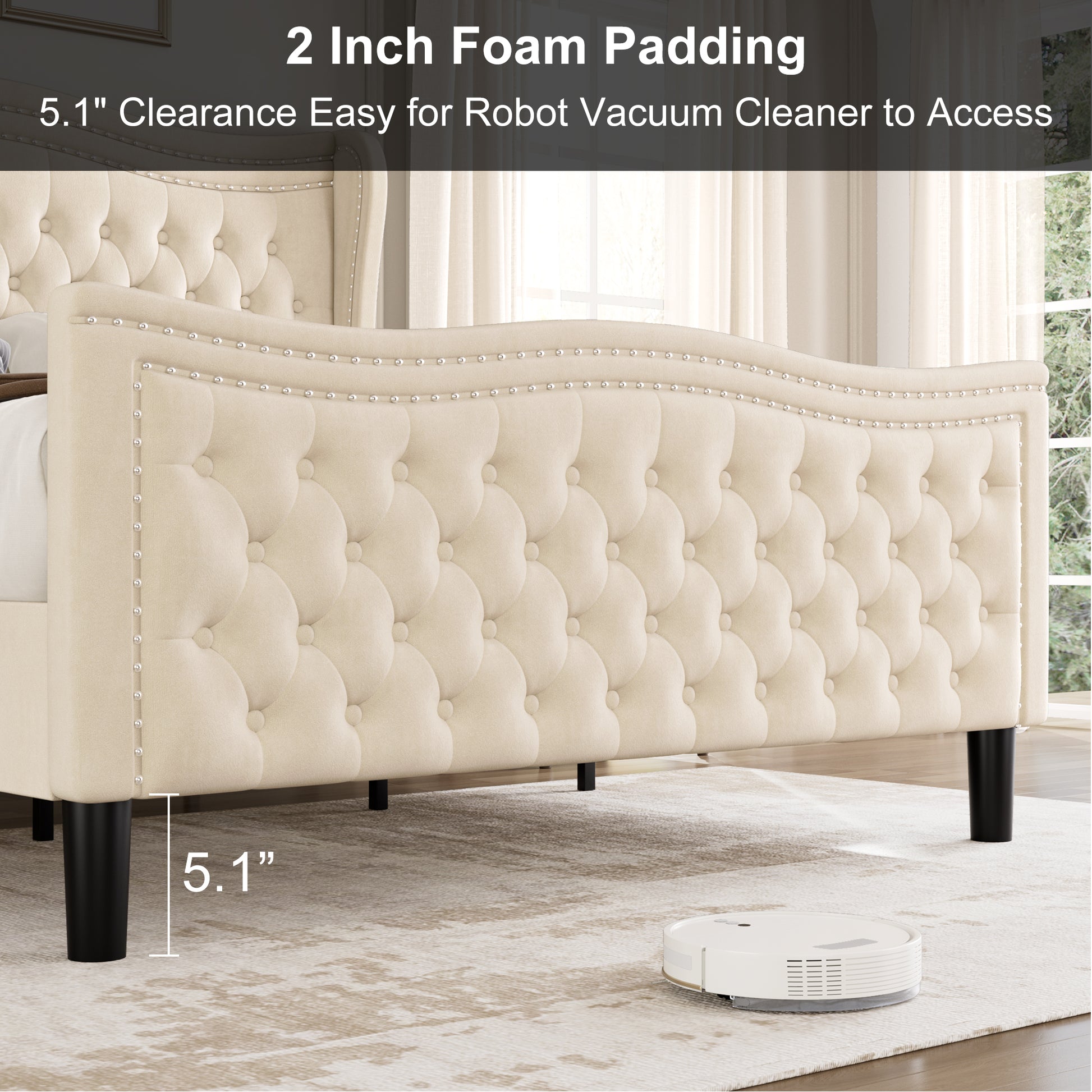 Lift Up Velvet Beige Queen Size Bed Box Spring Not Required Queen Beige Wood Light Brown Bedroom American Design Poplar Slat Beds Foam Velvet Upholstered