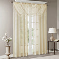 Diamond Sheer Embroidered Waterfall Valance Ivory 38X46